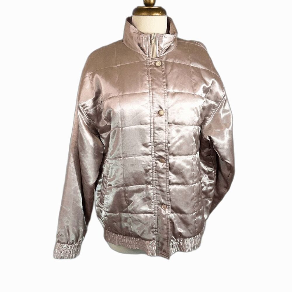 Oleg Cassini Jacket Size L Y2k Mob Wife Glam Disco Era Puffer Coat